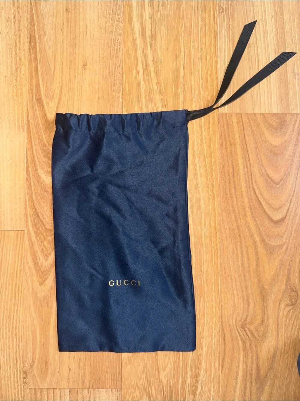 Gucci Silk Navy Drawstring Sunglasses Pouch or Accessories Pouch